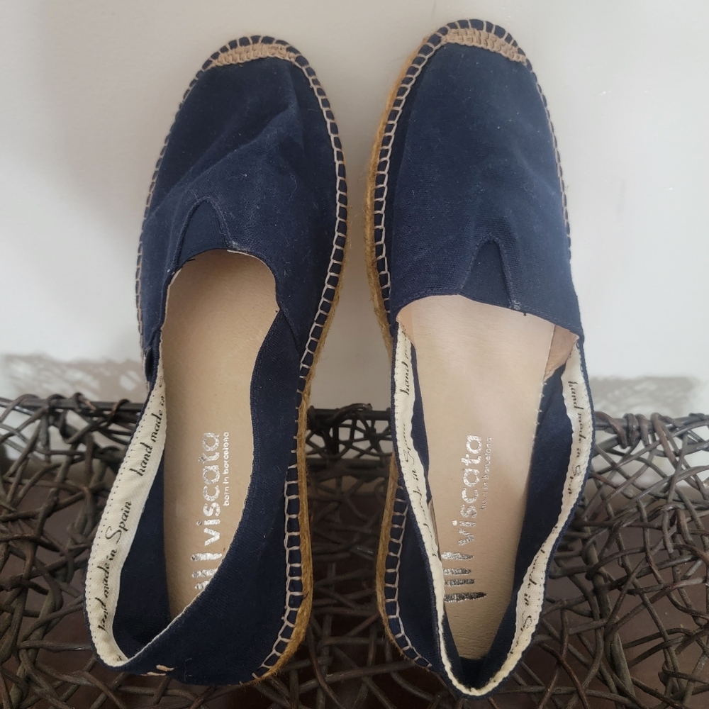 Viscata Men's Espadrille Flats Sitges Blue Canvas Size 12 - Picture 3 of 11